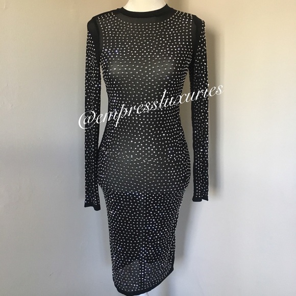 Sheer Rhinestone Dress✨✨✨ - Picture 5 of 5